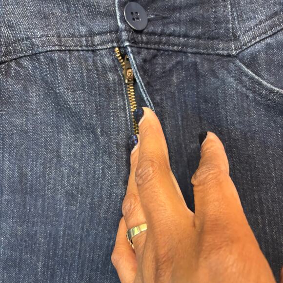 Old Navy Wide Leg Jeans Dark Wash Extra High Rise Stretch 70 Retro Y2K Boho Chic - Picture 11 of 14